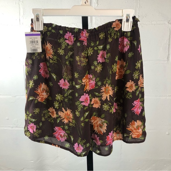 DR2 Women's Drawstring Floral Shorts, Brown, size S NWT - Picture 4 of 6